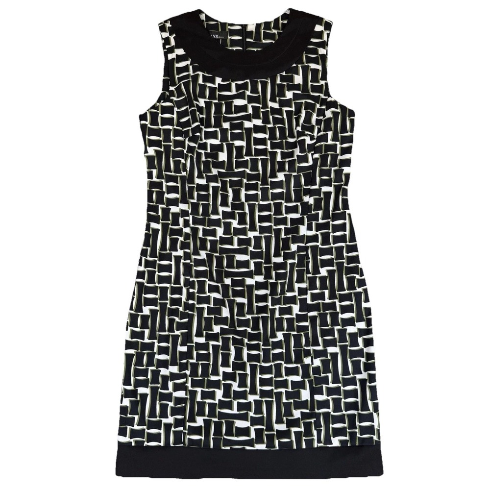 ALYX Dress Womens‎ 10 Green Black Sheath Career Finance Babe Professional Job